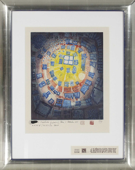 Friedensreich Hundertwasser - 769 Window out of the pond - window into the pond - Frame image