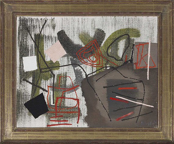 Fritz Winter - Rote Linien - Frame image