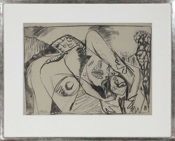 Ernst Wilhelm Nay - Mutter mit Kind im Herbst - Frame image