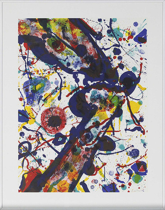 Sam Francis - 3 Bll.: Ohne Titel. Aus Michel Waldbergs Poèmes dans le ciel (SF-313/SF-314/SF-317) - Frame image