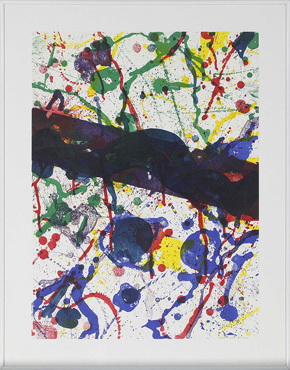 Sam Francis - 3 Bll.: Ohne Titel. Aus Michel Waldbergs Poèmes dans le ciel (SF-313/SF-314/SF-317) - Frame image