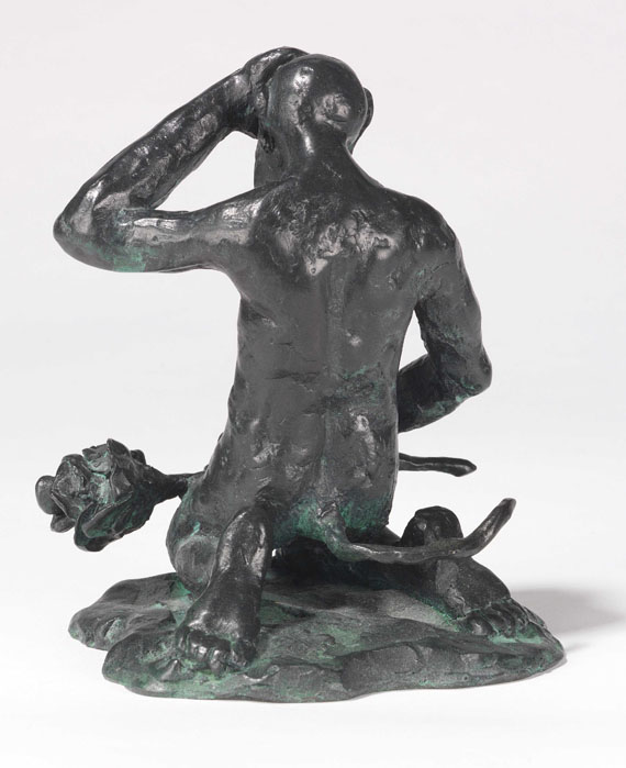 Jörg Immendorff - Affe mit Rose - Back side