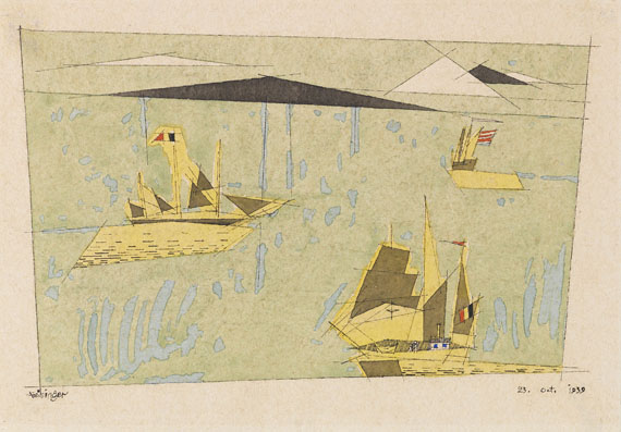 Drei Segelschiffe, 1939