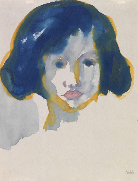 Emil Nolde - Mädchen mit blauem Haar