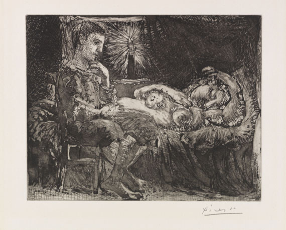 Pablo Picasso - Garçon et dormeuse à la chandelle