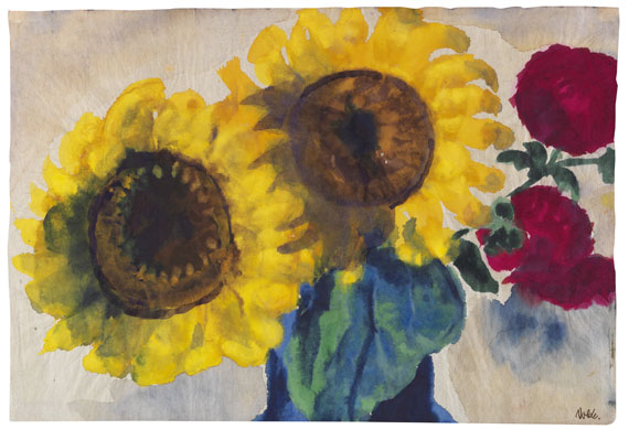 Emil Nolde - Sonnenblumen und rote Blüten