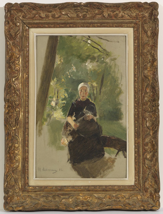 Max Liebermann - Junge Mutter unter Bäumen - Frame image