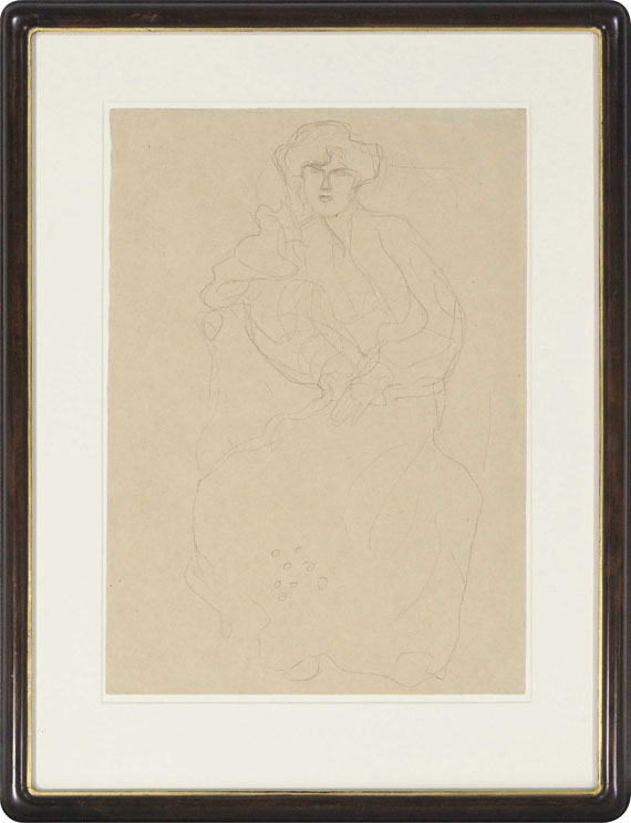 Gustav Klimt - Im Lehnstuhl Sitzende von vorne - Frame image