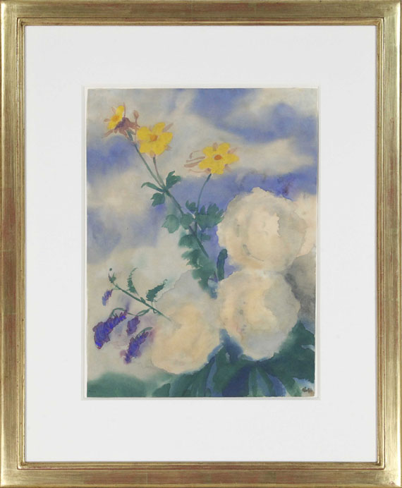 Emil Nolde - Rittersporn und Pfingstrosen - Frame image