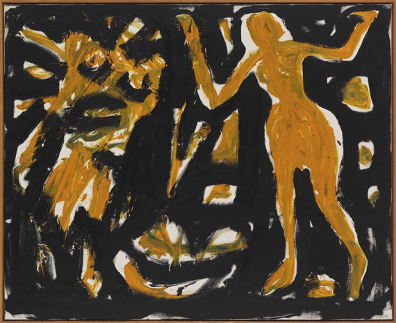 A. R. Penck (d.i. Ralf Winkler) - Dany in London mit Dämon - Frame image