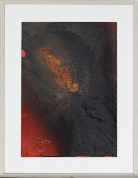 Otto Piene - Too dark (Feuergouache) - Frame image