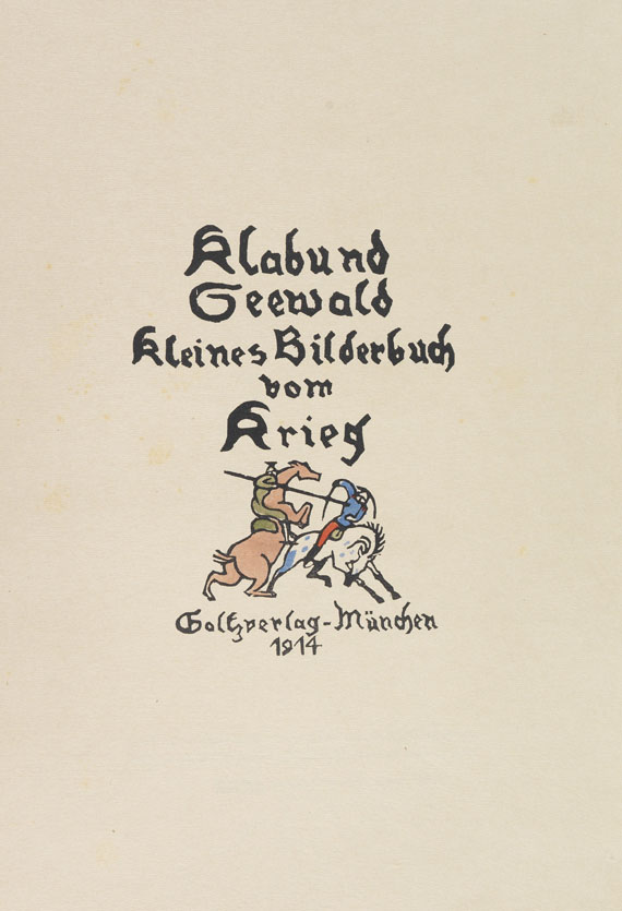 Richard Seewald - Kleines Bilderbuch vom Krieg - 