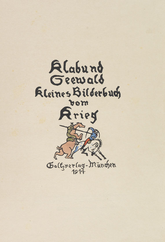 Richard Seewald - Kleines Bilderbuch vom Krieg - 