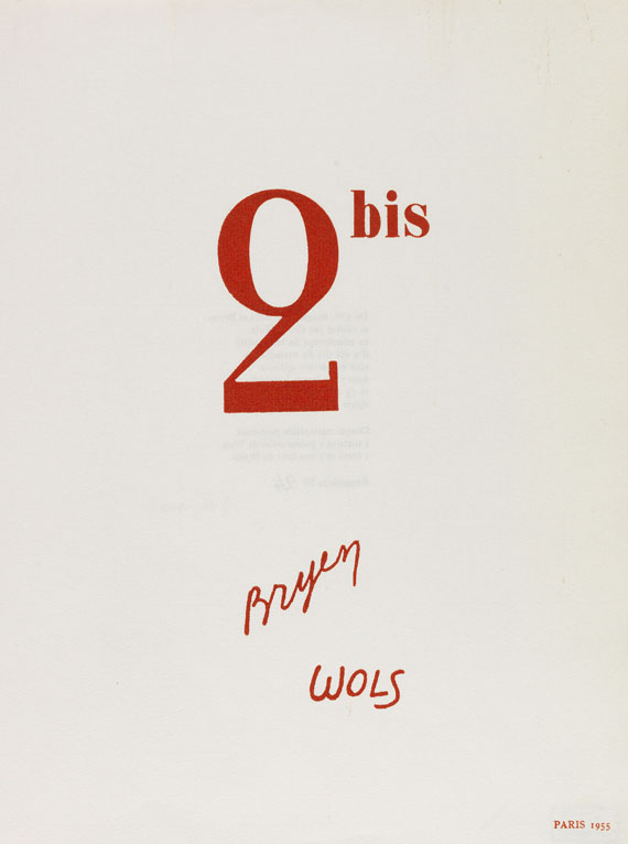 (d. i. Wolfgang Schulze) Wols - 2 bis, mit je einer Orig-Radierung von Wols und Bryen