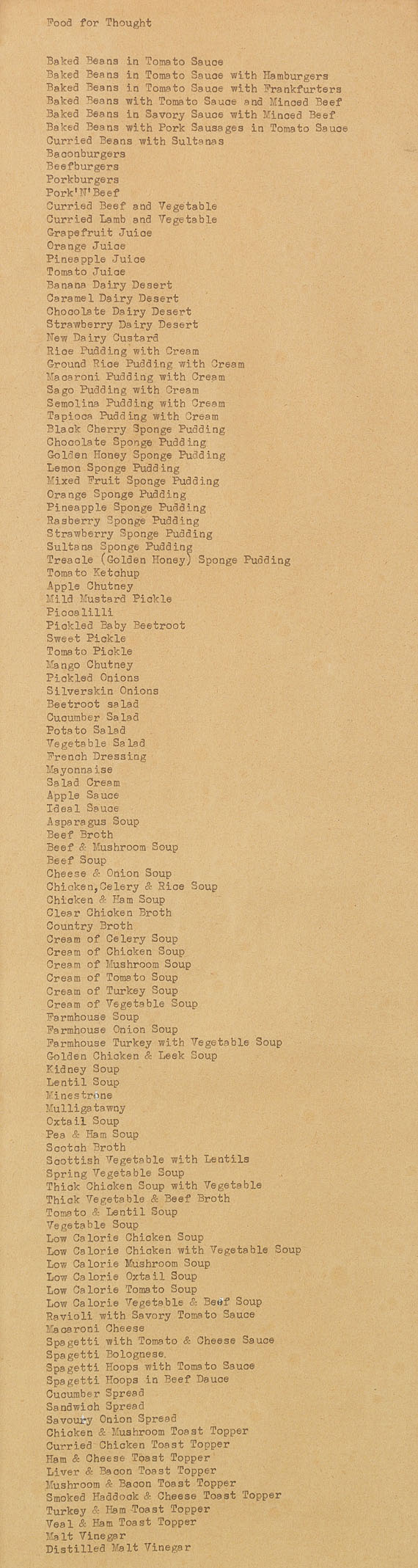 Joseph Beuys - Food for Thought - 