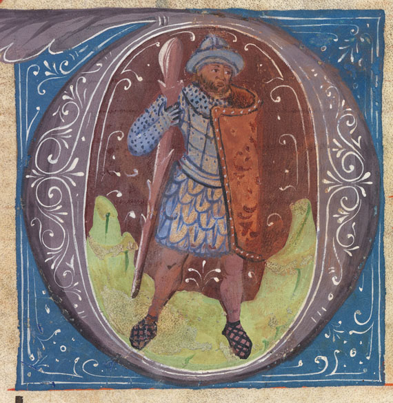   - Antiphonarium. Einzelblatt mit Miniatur - 