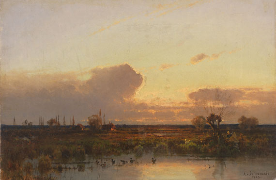 Aleksander Swieszewski - Dachauer Landschaft im Abendrot