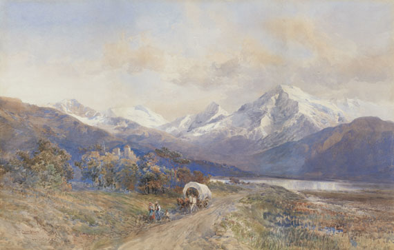 Edward Theodore Compton - Blick auf den Ortler von St. Valentin