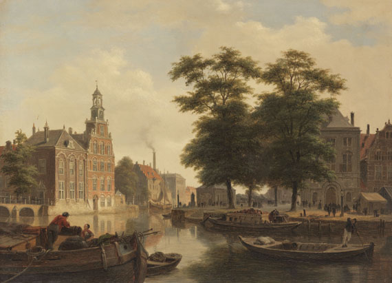 Bartholomeus Johannes van Hove - Sommerliche Stadtansicht