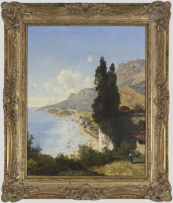 Albert August Zimmermann - Partie von Monaco bei Nizza - Frame image