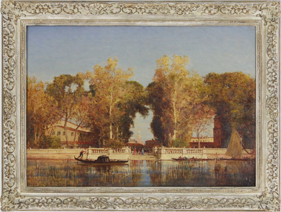 Félix Ziem - Die französischen Gärten in Venedig - Frame image
