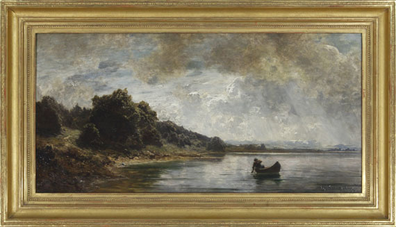 Eduard Schleich d. J. - Abendliche Überfahrt - Frame image