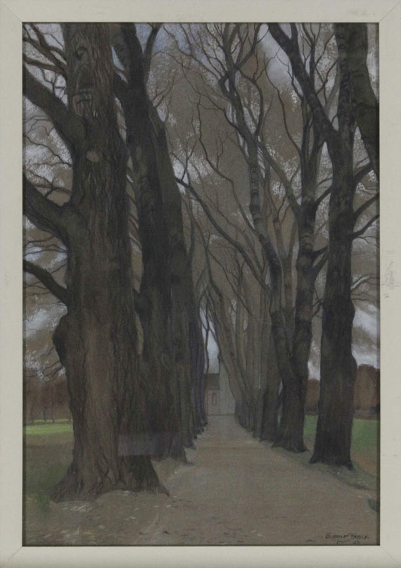 Rudolf Sieck - Allee zur Kirche - Frame image