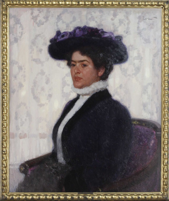 Fritz Erler - Die Gemahlin des Künstlers - Frame image