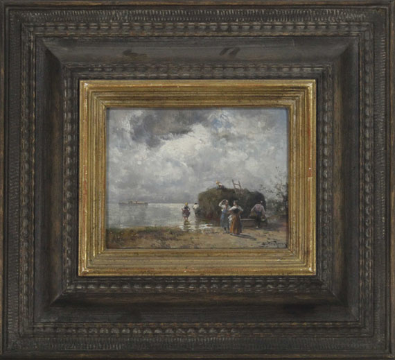 Joseph Wopfner - Heuschiff am Chiemsee - Frame image