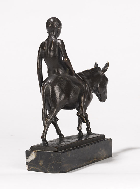 August Gaul - Eselreiter (klein) - Back side