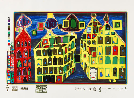 Friedensreich Hundertwasser - Regentag (Look at it on a rainy day) - 