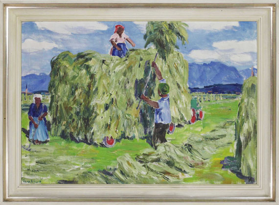 Arnold Balwé - Heuernte im Chiemgau - Frame image