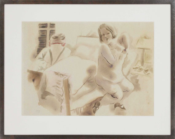 George Grosz - Paar im Schlafzimmer - Frame image
