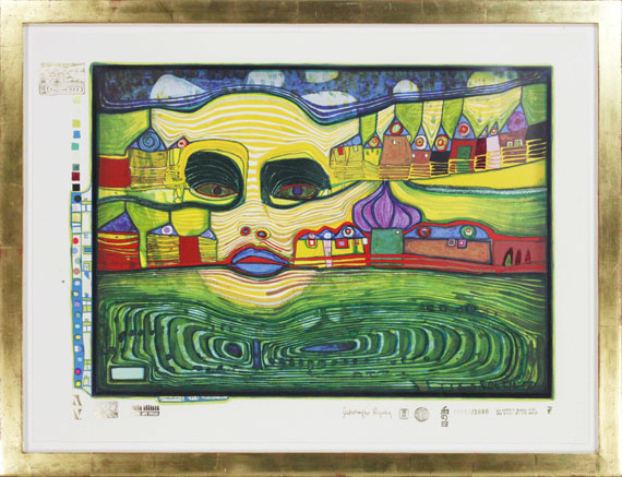 Friedensreich Hundertwasser - Regentag (Look at it on a rainy day) - Frame image