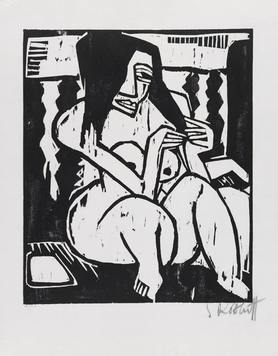 Karl Schmidt-Rottluff - Frau mit aufgelöstem Haar