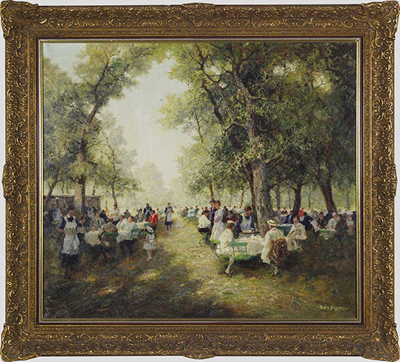 Otto Pippel - Münchner Wirtsgarten - Frame image