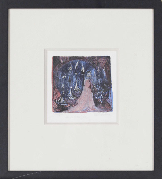 Ernst Ludwig Kirchner - Der Mann mit dem zweischneidigen Schwert. - Vision der sieben Leuchter - Frame image