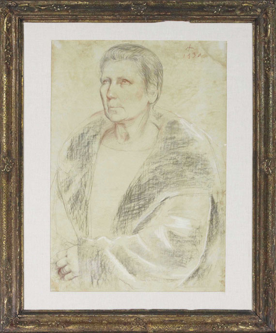 Otto Dix - Bildnis Frau Helene Erfurt mit Pelz - Frame image