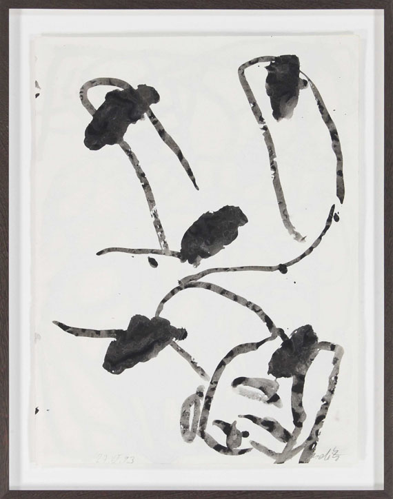 Georg Baselitz - Ohne Titel (Schultafel) - Frame image