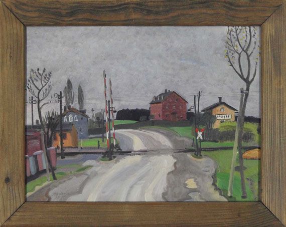 Wolfgang Mattheuer - Im Vogtland (Bahnübergang bei Thoßfell) - Frame image