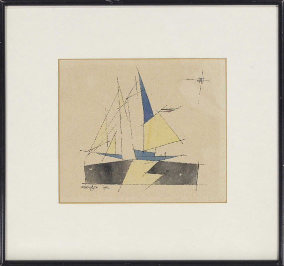 Lyonel Feininger - Ohne Titel (Segelboot) - Frame image