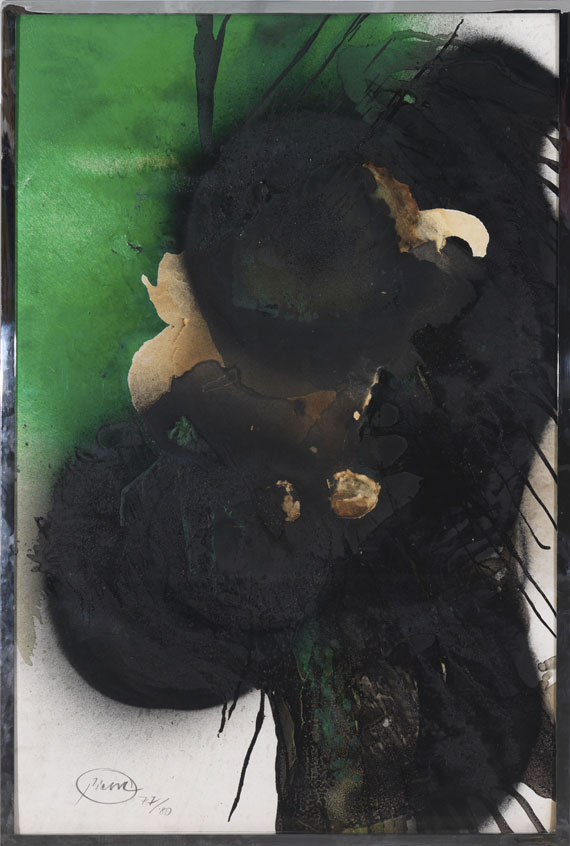Otto Piene - Große Feuergouache - Frame image