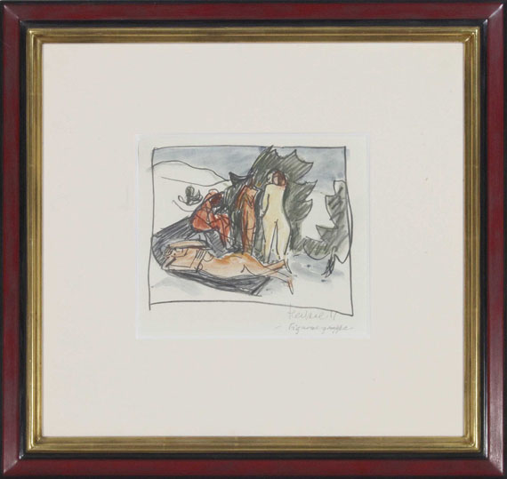 Erich Heckel - Figurengruppe - Frame image