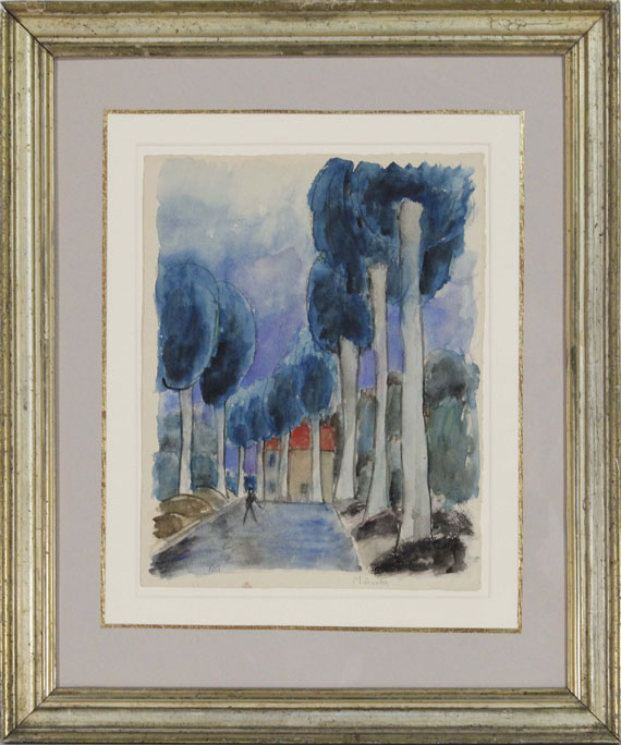 Gabriele Münter - Eine Allee in Séveres (Straße) - Frame image