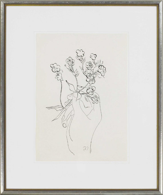 Andy Warhol - Hand and Flowers - Frame image