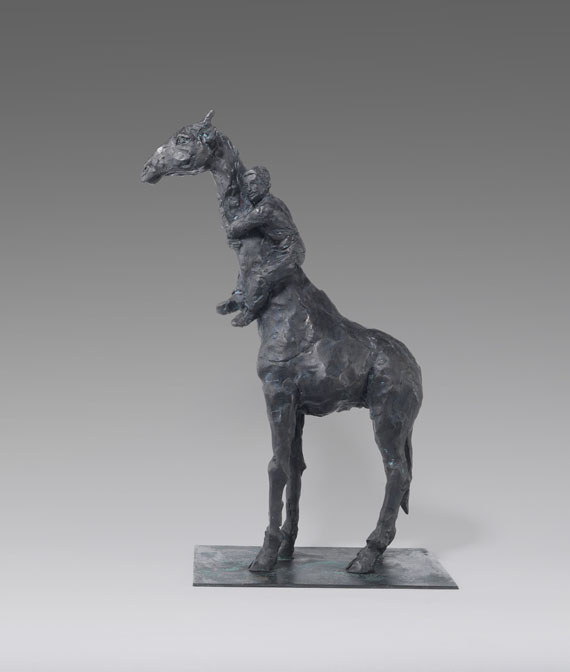 Stephan Balkenhol - Mann mit Giraffe - 