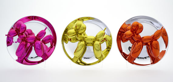 Jeff Koons - Balloon Dogs - Yellow, Magenta, Orange