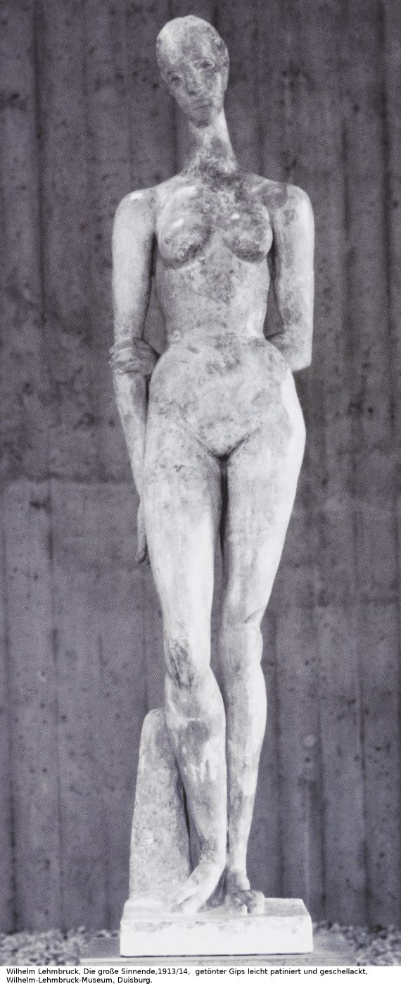 Wilhelm Lehmbruck - Gebeugter weiblicher Torso - 