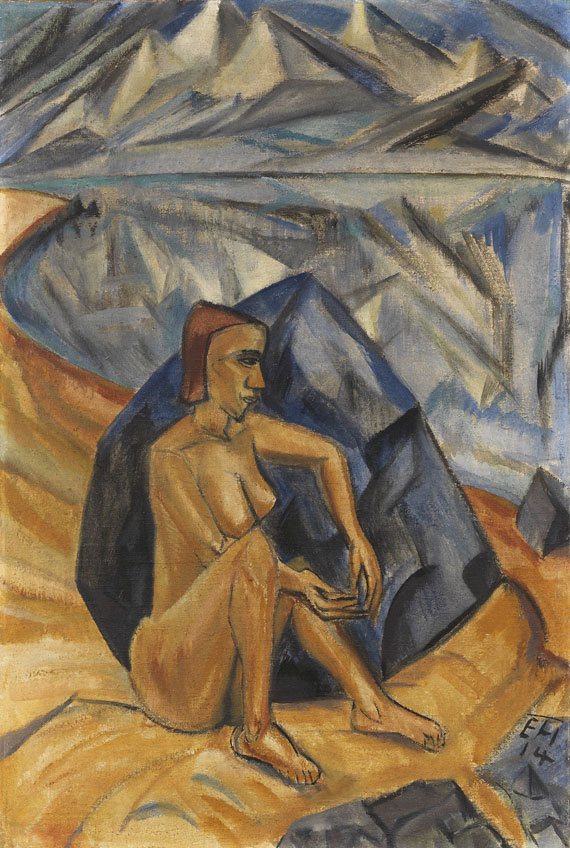 Erich Heckel - Badende am Stein