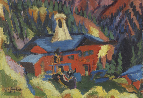 Ernst Ludwig Kirchner - Haus auf der Staffel - 